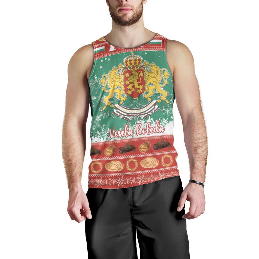 Bulgaria Christmas Men Tank Top Coat Of Arms Vesela Koleda - Wonder Print Shop