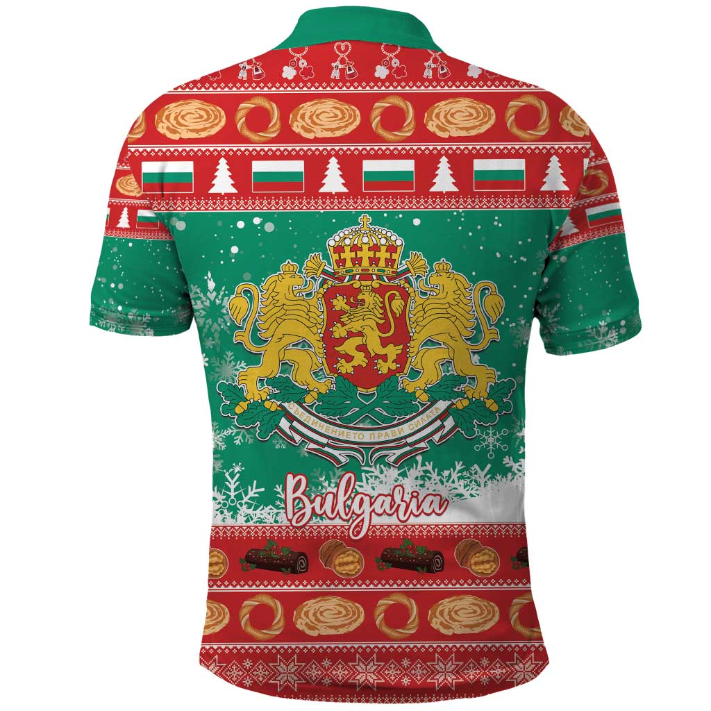 Bulgaria Christmas Polo Shirt Coat Of Arms Vesela Koleda - Wonder Print Shop