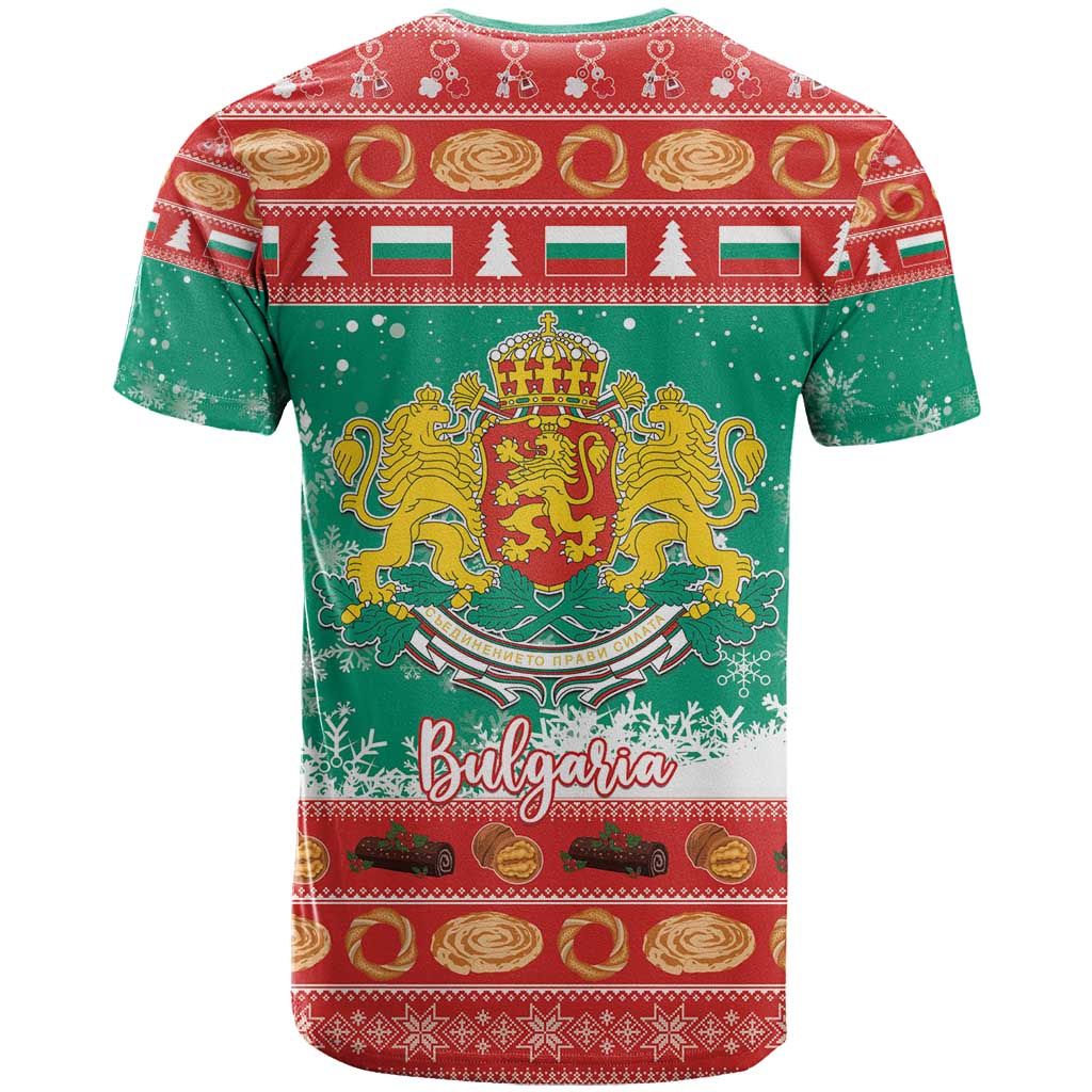 Bulgaria Christmas T Shirt Coat Of Arms Vesela Koleda - Wonder Print Shop