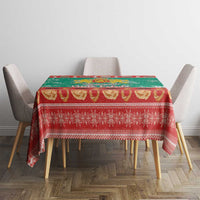 Bulgaria Christmas Tablecloth Coat Of Arms Vesela Koleda - Wonder Print Shop