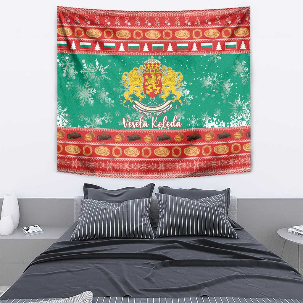 Bulgaria Christmas Tapestry Coat Of Arms Vesela Koleda - Wonder Print Shop
