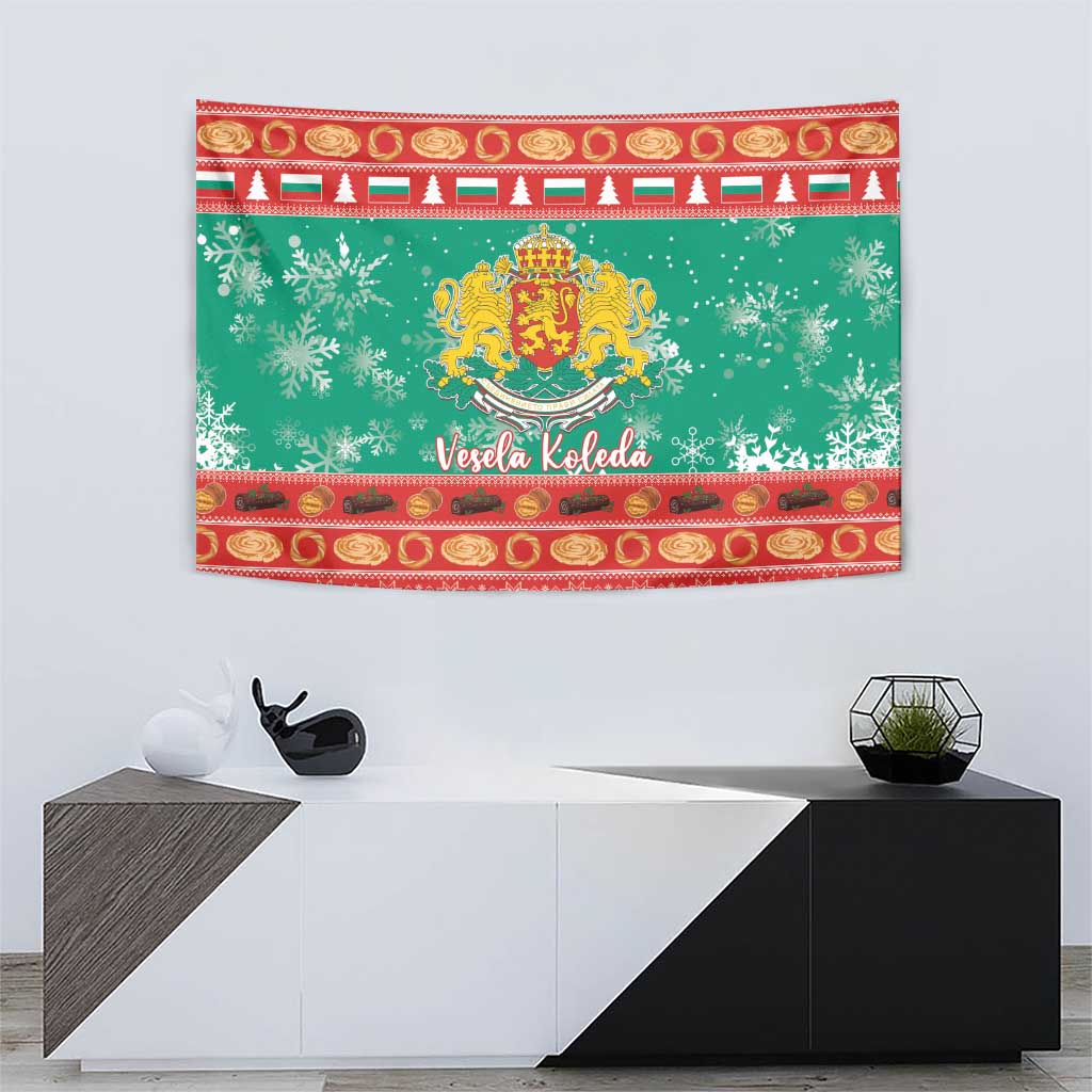 Bulgaria Christmas Tapestry Coat Of Arms Vesela Koleda - Wonder Print Shop