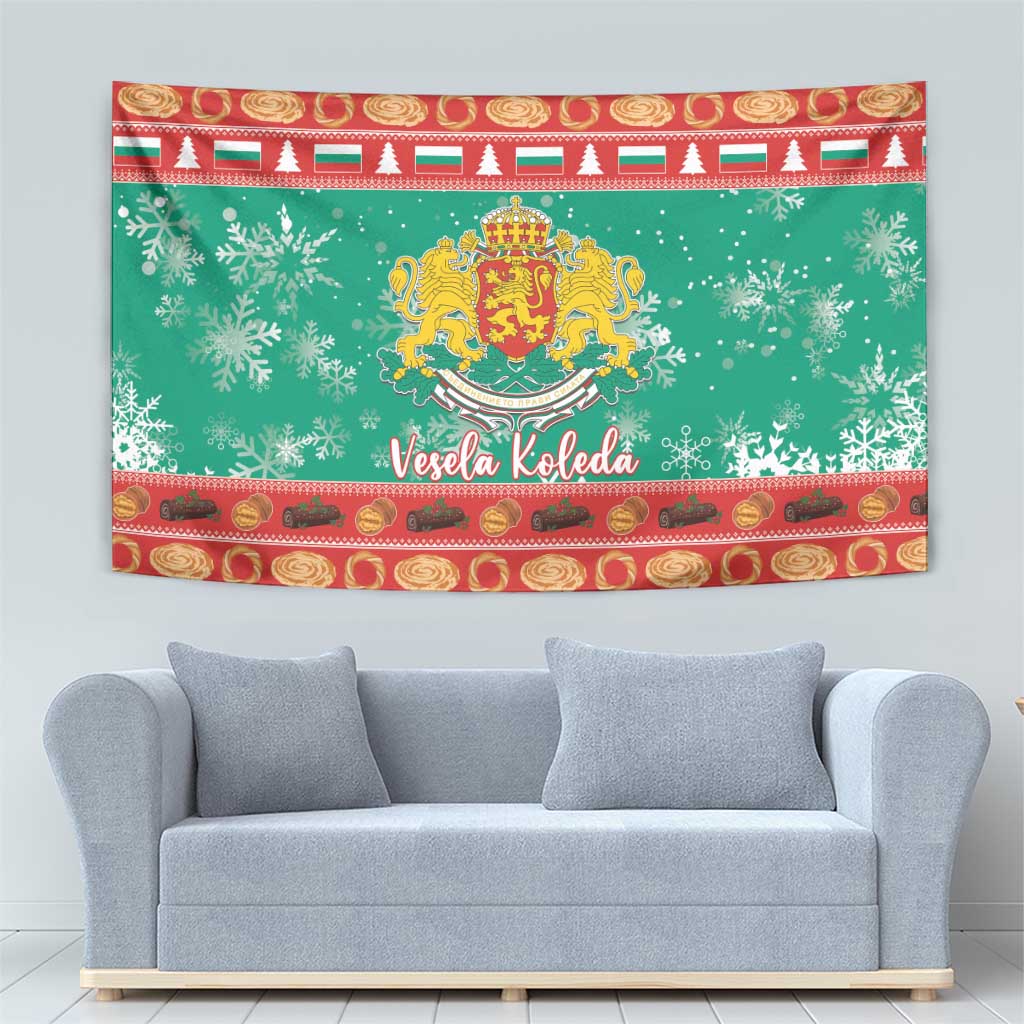 Bulgaria Christmas Tapestry Coat Of Arms Vesela Koleda - Wonder Print Shop