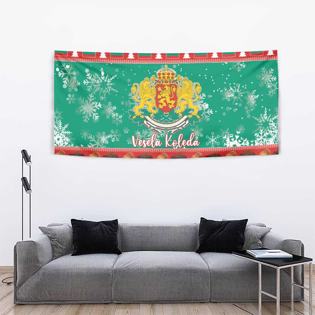 Bulgaria Christmas Tapestry Coat Of Arms Vesela Koleda - Wonder Print Shop