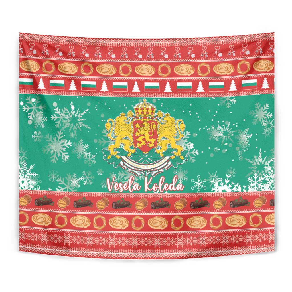 Bulgaria Christmas Tapestry Coat Of Arms Vesela Koleda - Wonder Print Shop