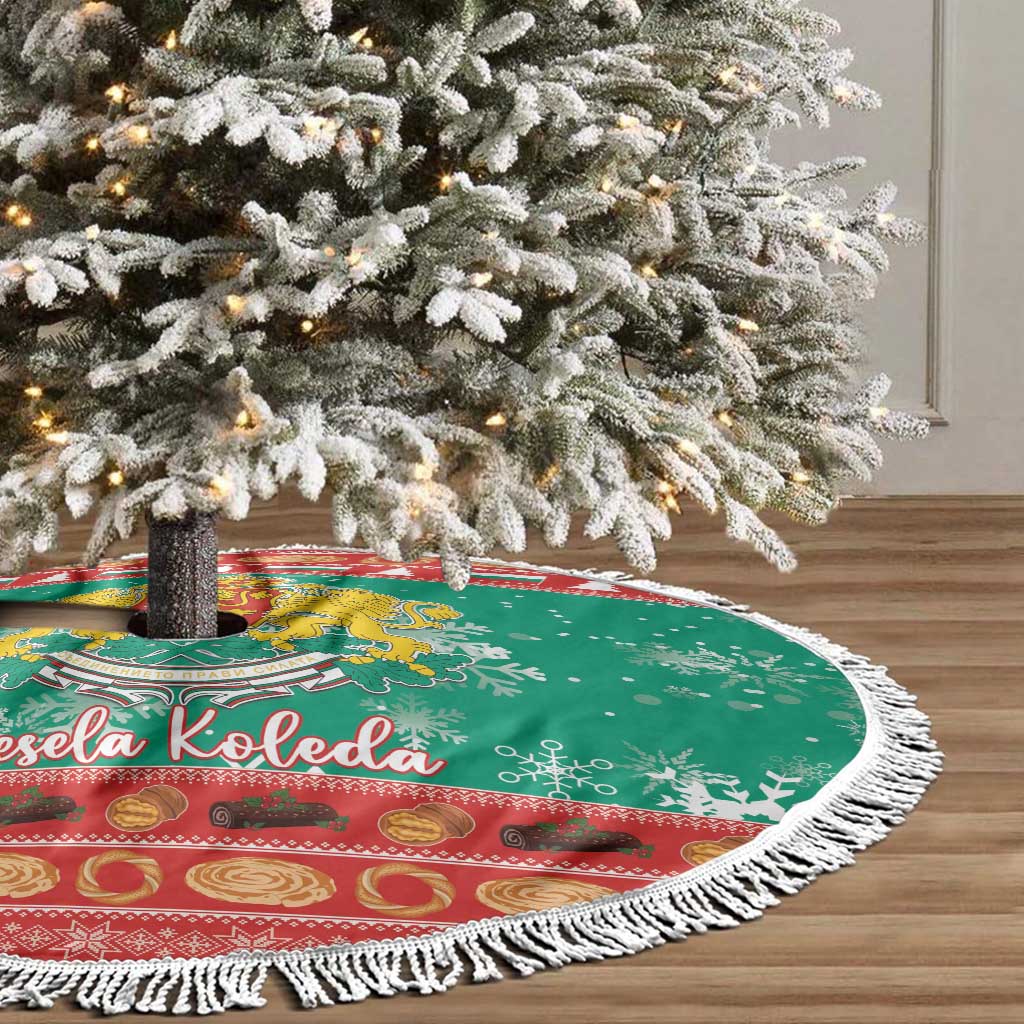 Bulgaria Christmas Tree Skirt Coat Of Arms Vesela Koleda - Wonder Print Shop