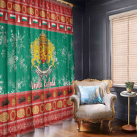 Bulgaria Christmas Window Curtain Coat Of Arms Vesela Koleda - Wonder Print Shop