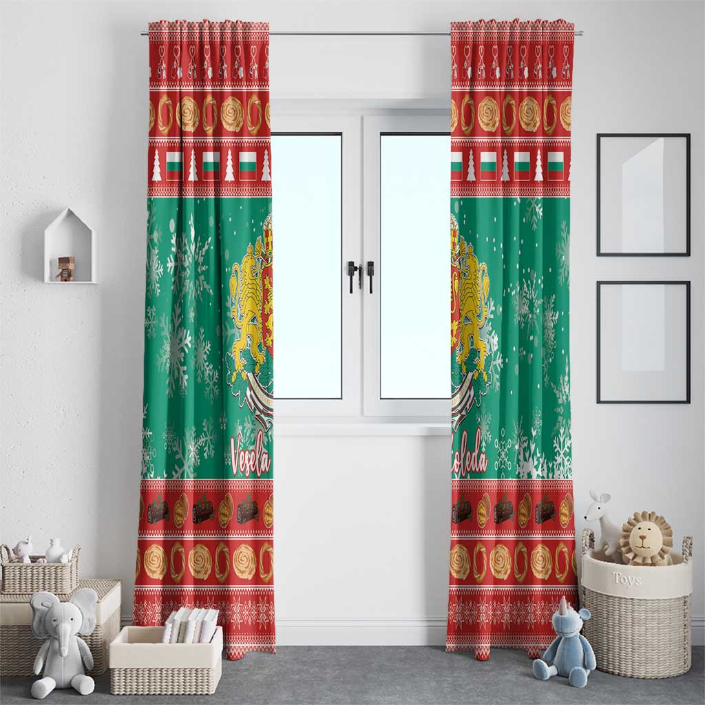 Bulgaria Christmas Window Curtain Coat Of Arms Vesela Koleda - Wonder Print Shop