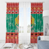Bulgaria Christmas Window Curtain Coat Of Arms Vesela Koleda - Wonder Print Shop