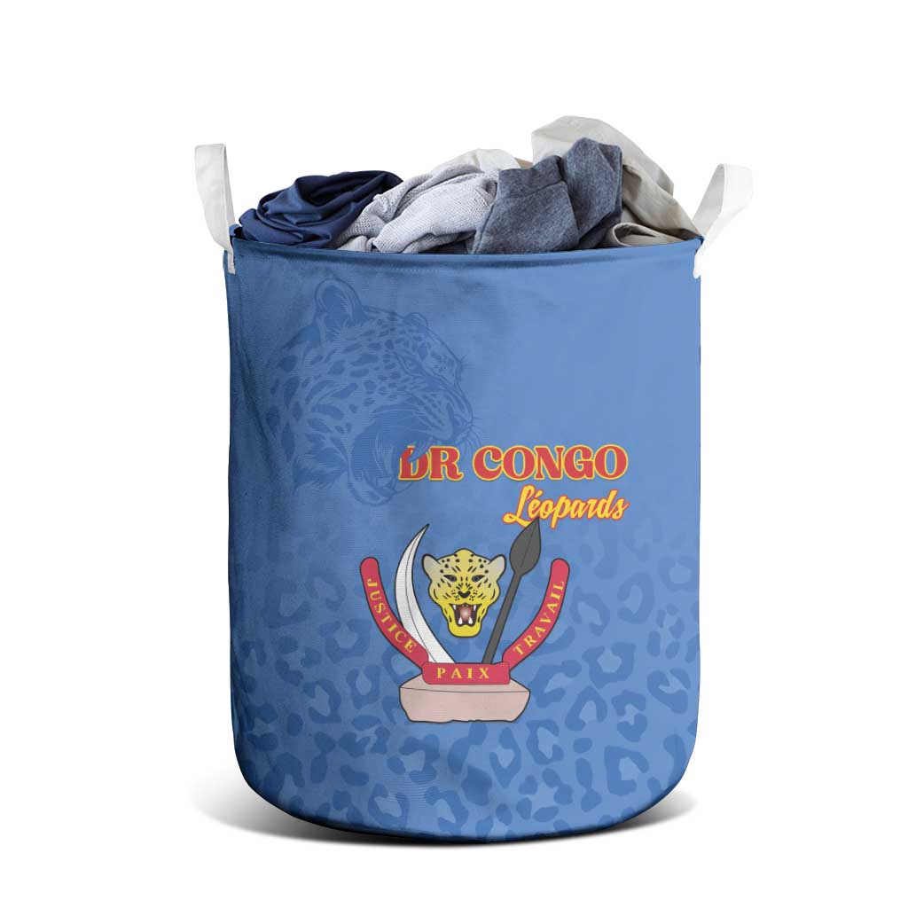 DR Congo Football Laundry Basket Go Champions Leopards - Blue - Wonder Print Shop
