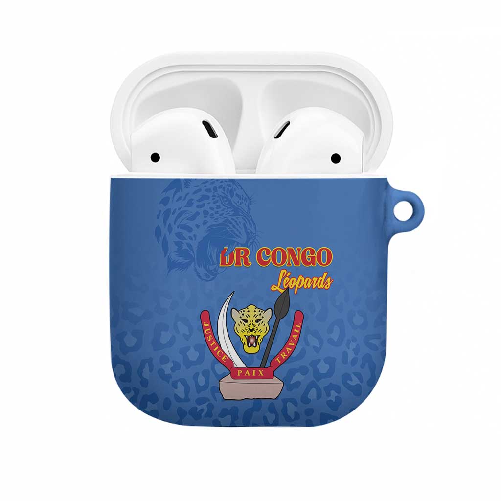 DR Congo Football AirPods Case Go Champions Leopards - Blue - Wonder Print Shop