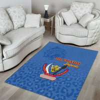 DR Congo Football Area Rug Go Champions Leopards - Blue - Wonder Print Shop