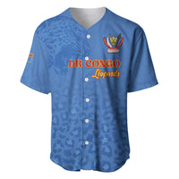 Custom DR Congo Football Baseball Jersey Go Champions Leopards - Blue - Wonder Print Shop
