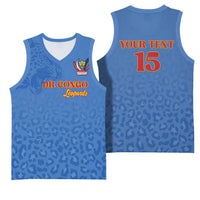 Custom DR Congo Football Basketball Jersey Go Champions Leopards - Blue - Wonder Print Shop