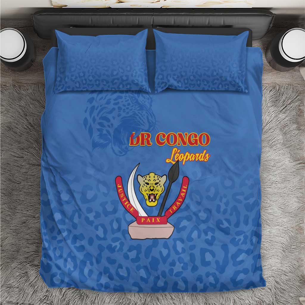 DR Congo Football Bedding Set Go Champions Leopards - Blue - Wonder Print Shop