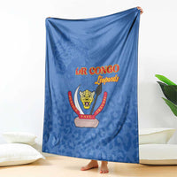 DR Congo Football Blanket Go Champions Leopards - Blue - Wonder Print Shop