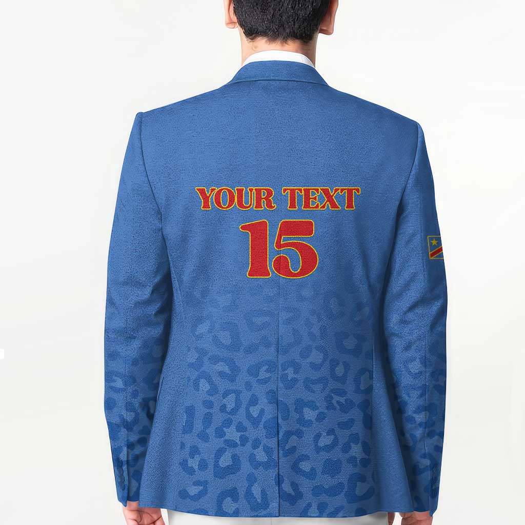 Custom DR Congo Football Blazer Go Champions Leopards - Blue - Wonder Print Shop