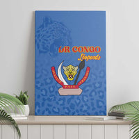 DR Congo Football Canvas Wall Art Go Champions Leopards - Blue - Wonder Print Shop