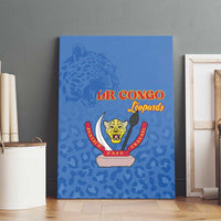 DR Congo Football Canvas Wall Art Go Champions Leopards - Blue - Wonder Print Shop