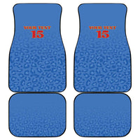 Custom DR Congo Football Car Mats Go Champions Leopards - Blue - Wonder Print Shop
