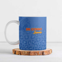 Custom DR Congo Football Ceramic Mug Go Champions Leopards - Blue - Wonder Print Shop