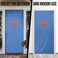 Custom DR Congo Football Door Cover Go Champions Leopards - Blue - Wonder Print Shop