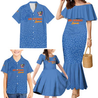 Custom DR Congo Football Family Matching Mermaid Dress and Hawaiian Shirt Go Champions Leopards - Blue - Wonder Print Shop