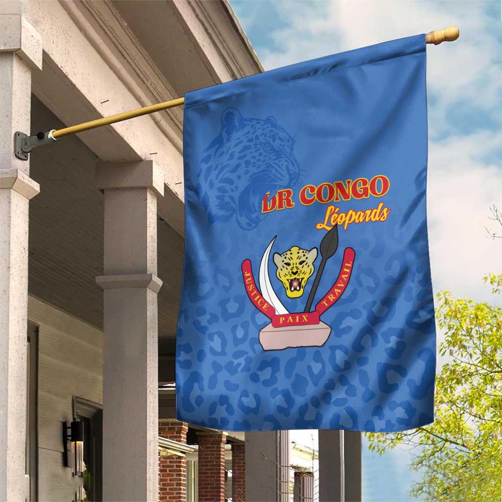 DR Congo Football Garden Flag Go Champions Leopards - Blue - Wonder Print Shop