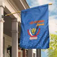 DR Congo Football Garden Flag Go Champions Leopards - Blue - Wonder Print Shop
