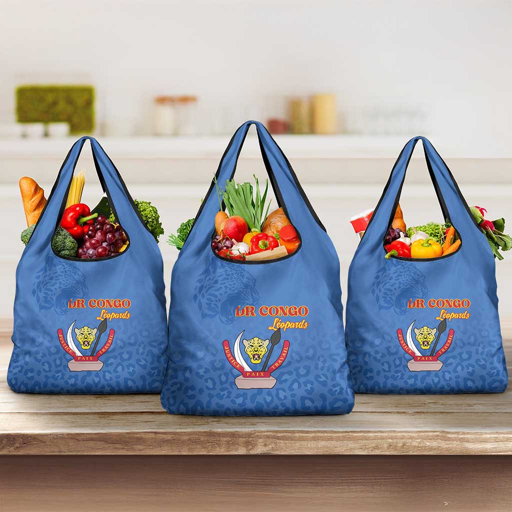 DR Congo Football Grocery Bag Go Champions Leopards - Blue - Wonder Print Shop