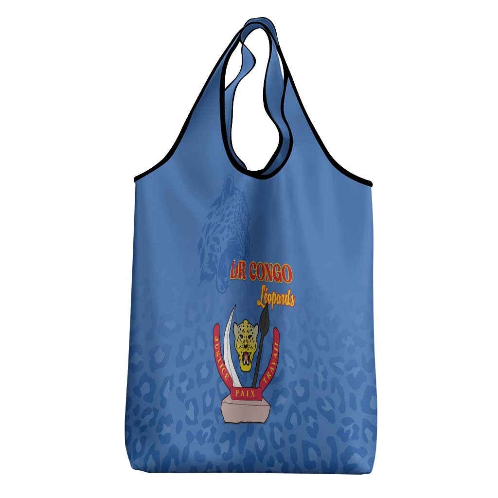 DR Congo Football Grocery Bag Go Champions Leopards - Blue - Wonder Print Shop