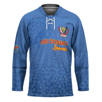 Custom DR Congo Football Hockey Jersey Go Champions Leopards - Blue - Wonder Print Shop