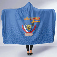 DR Congo Football Hooded Blanket Go Champions Leopards - Blue - Wonder Print Shop