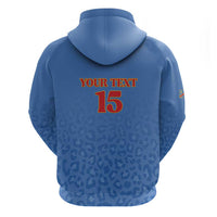 Custom DR Congo Football Hoodie Go Champions Leopards - Blue - Wonder Print Shop