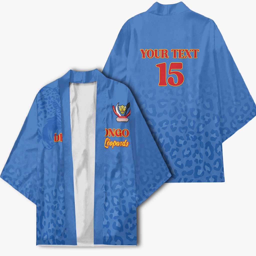 Custom DR Congo Football Kimono Go Champions Leopards - Blue - Wonder Print Shop