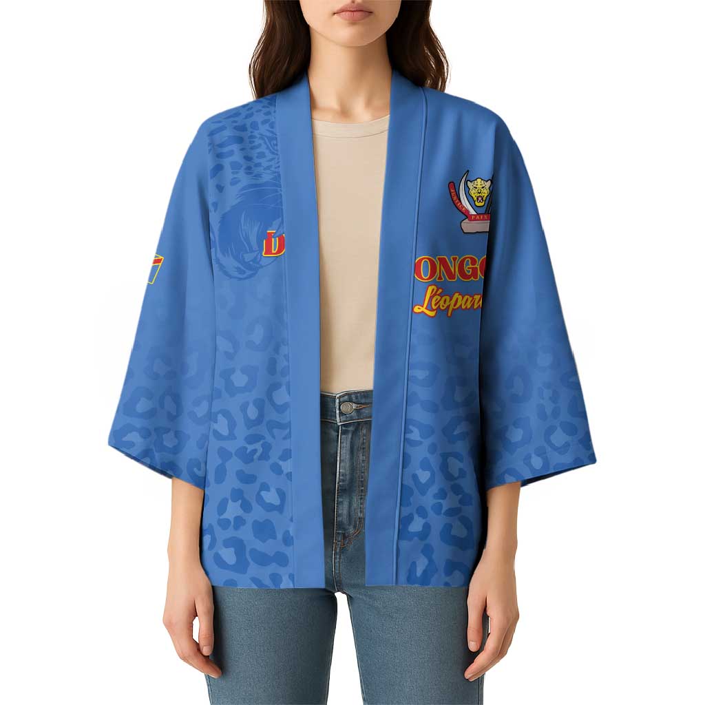 Custom DR Congo Football Kimono Go Champions Leopards - Blue - Wonder Print Shop