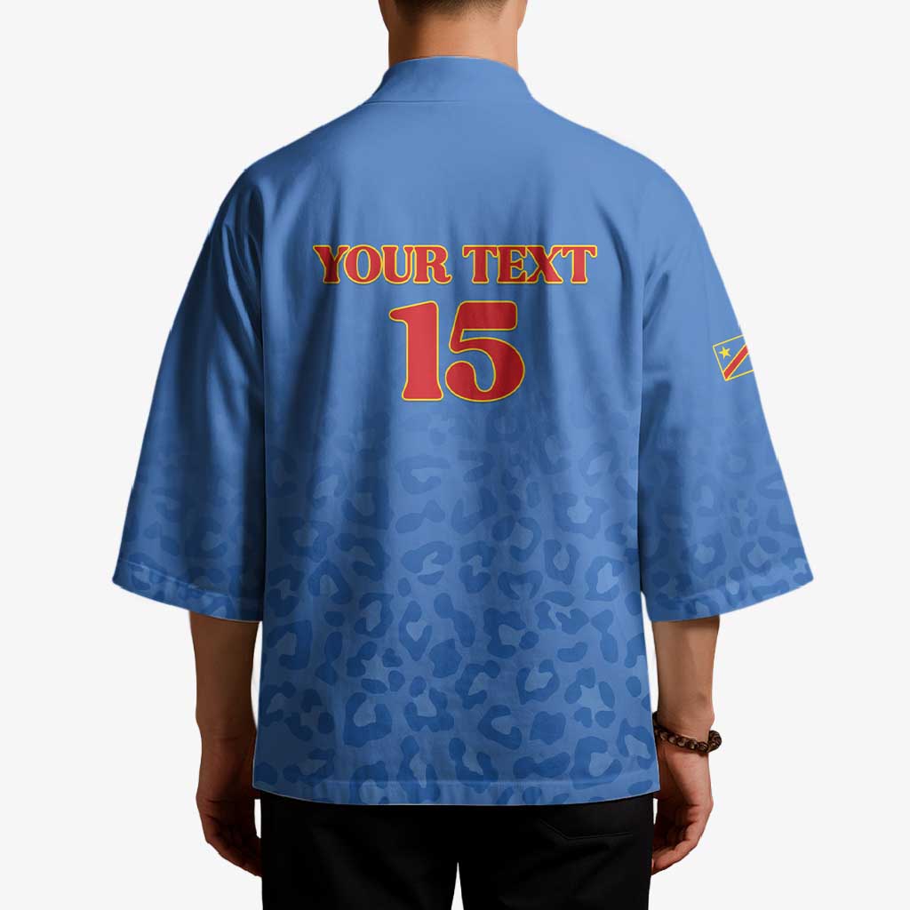 Custom DR Congo Football Kimono Go Champions Leopards - Blue - Wonder Print Shop