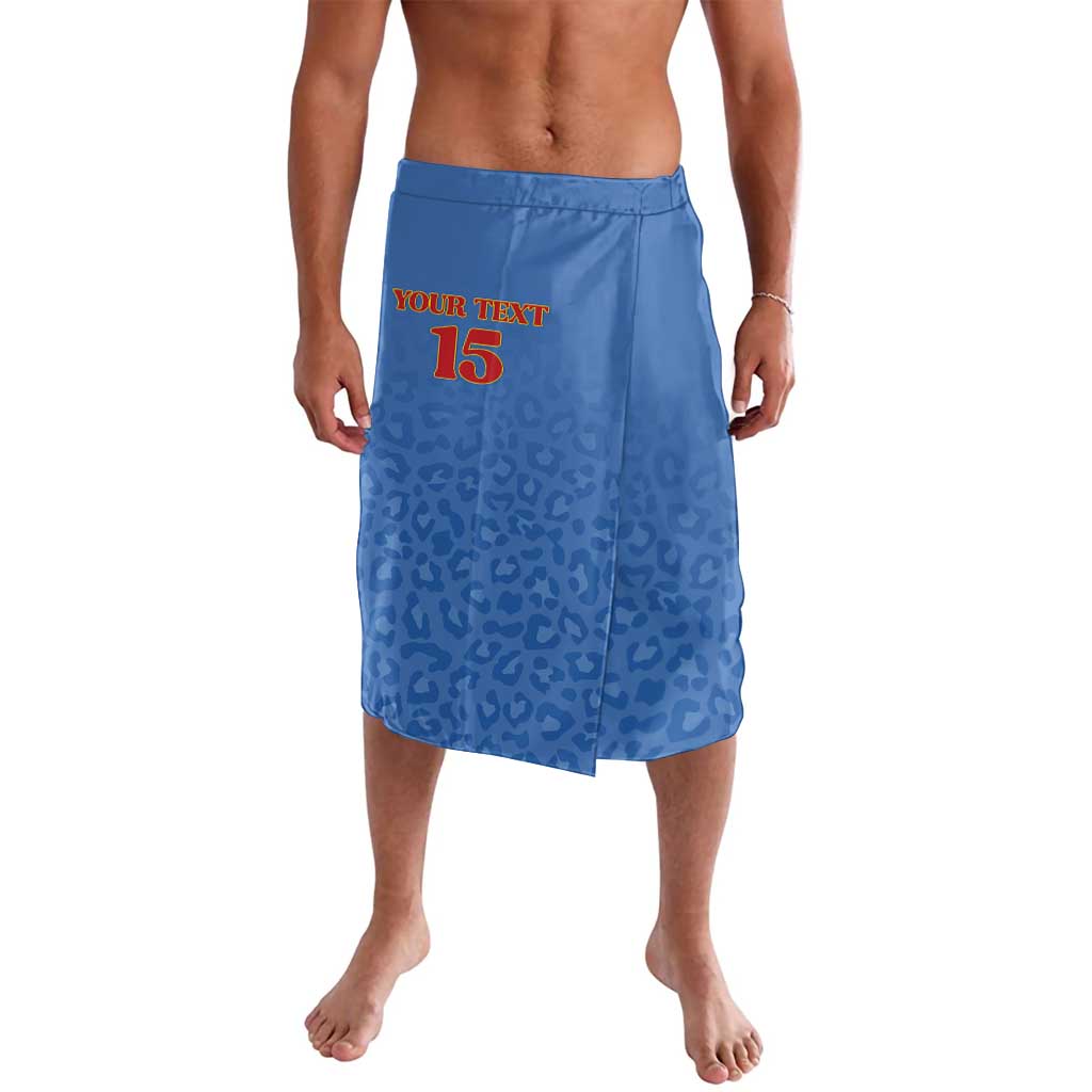 Custom DR Congo Football Lavalava Go Champions Leopards - Blue - Wonder Print Shop