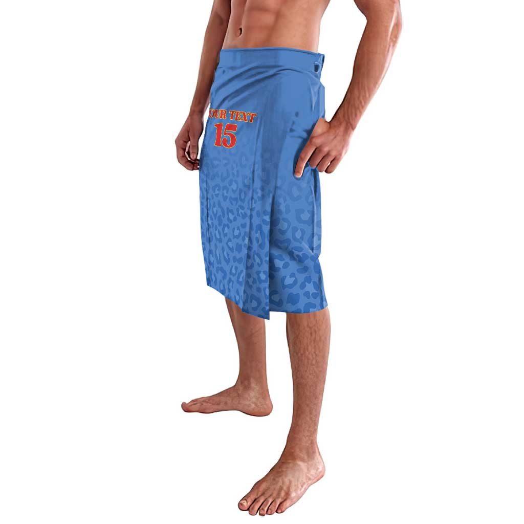 Custom DR Congo Football Lavalava Go Champions Leopards - Blue - Wonder Print Shop