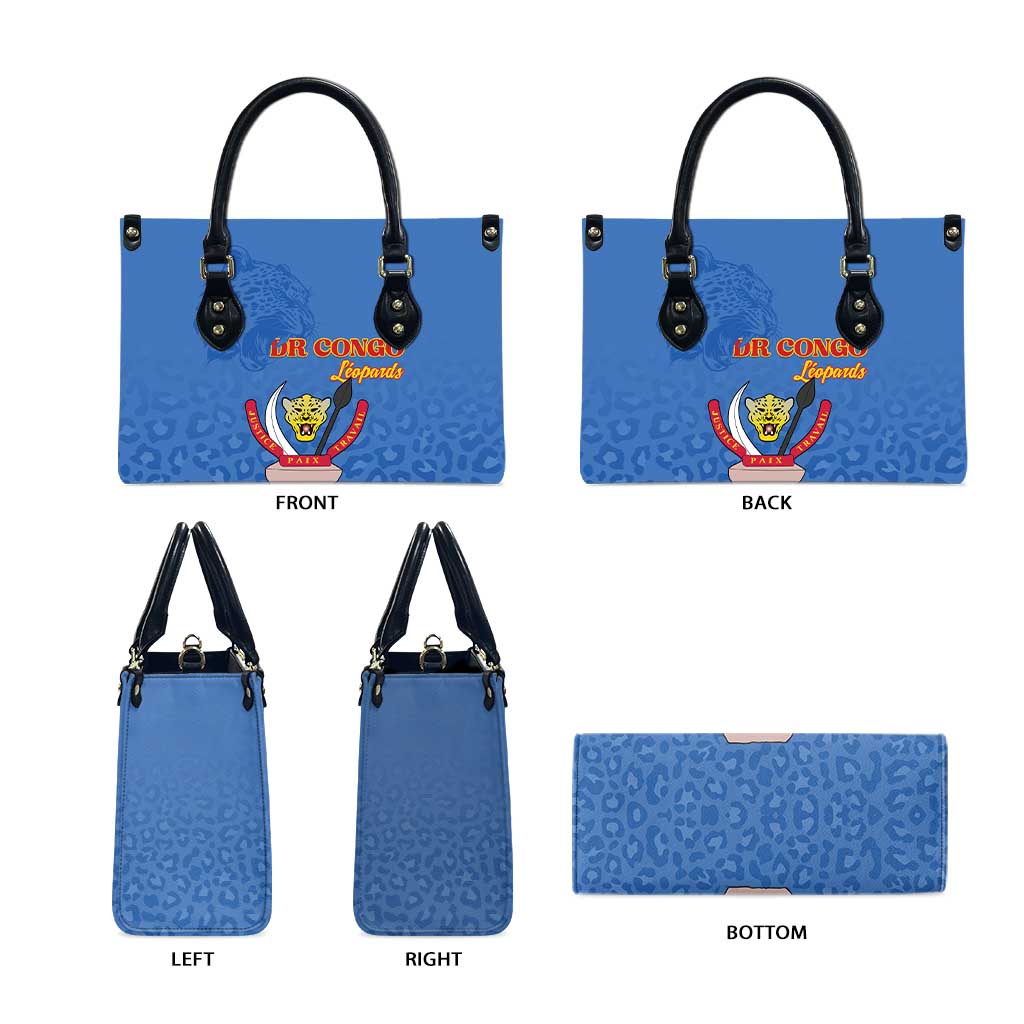 DR Congo Football Leather Bag Go Champions Leopards - Blue - Wonder Print Shop