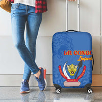 DR Congo Football Luggage Cover Go Champions Leopards - Blue - Wonder Print Shop