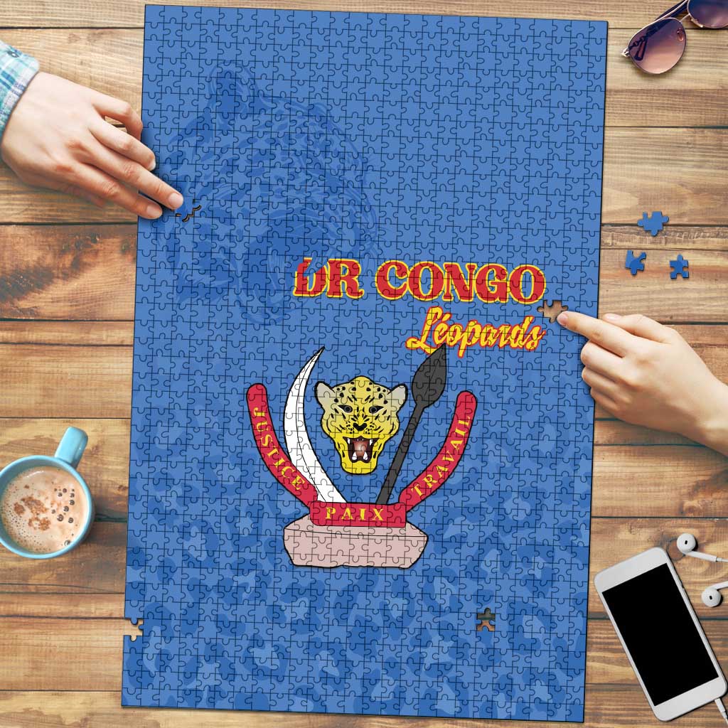 DR Congo Football Puzzle Go Champions Leopards - Blue - Wonder Print Shop