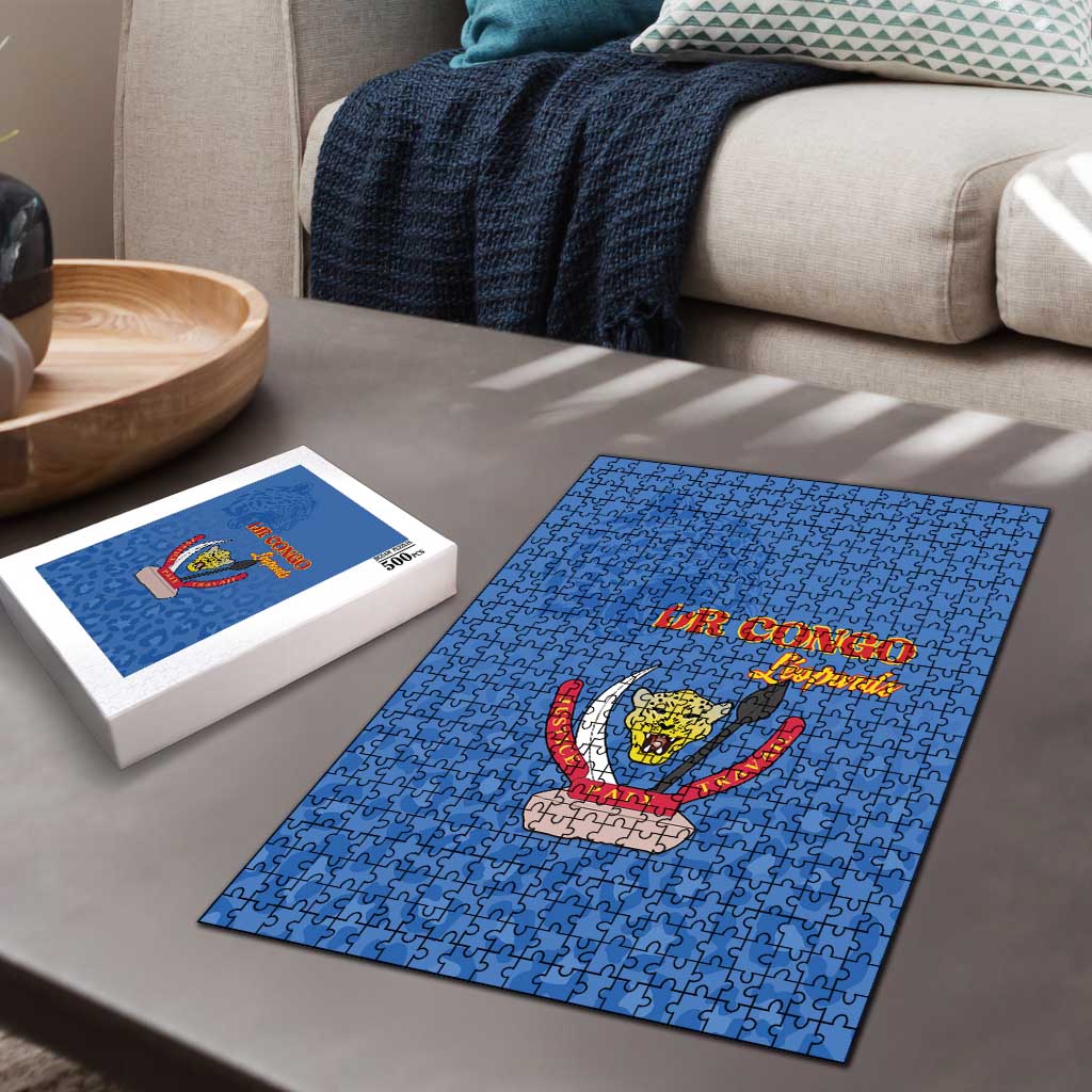 DR Congo Football Puzzle Go Champions Leopards - Blue - Wonder Print Shop