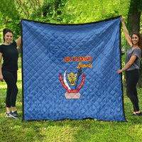 DR Congo Football Quilt Go Champions Leopards - Blue - Wonder Print Shop