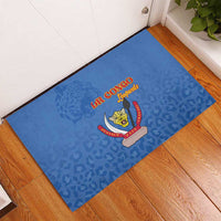 DR Congo Football Rubber Doormat Go Champions Leopards - Blue - Wonder Print Shop