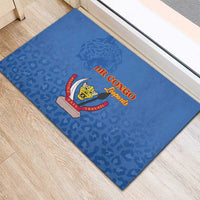DR Congo Football Rubber Doormat Go Champions Leopards - Blue - Wonder Print Shop