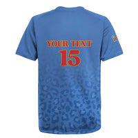 Custom DR Congo Football Rugby Jersey Go Champions Leopards - Blue - Wonder Print Shop