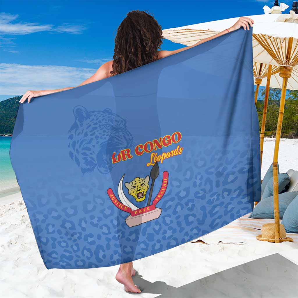 DR Congo Football Sarong Go Champions Leopards - Blue - Wonder Print Shop