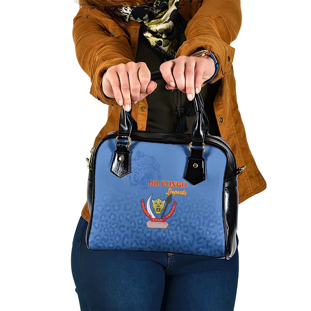 DR Congo Football Shoulder Handbag Go Champions Leopards - Blue - Wonder Print Shop