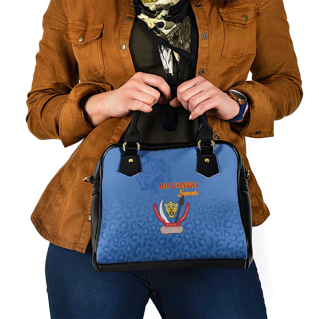 DR Congo Football Shoulder Handbag Go Champions Leopards - Blue - Wonder Print Shop